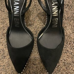 Gianni Bini Black and silver heels size 8